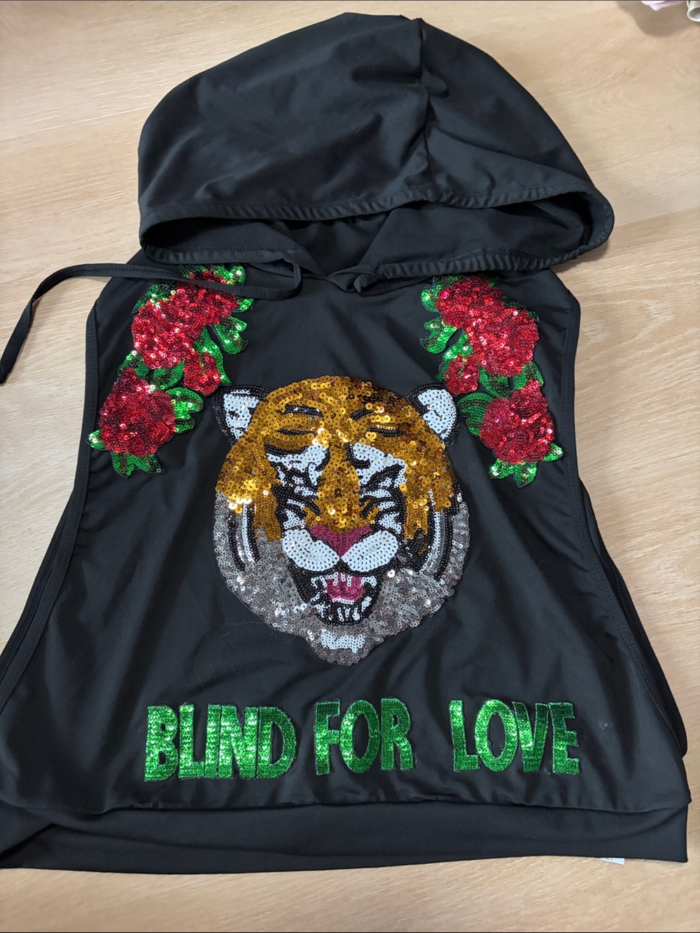 Custom made Taylor Swift Reputation Era Tiger Sleeveless Hoodie  Blind For Love